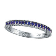Picture of 14K White Gold Sapphire Stackable Band Ring