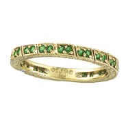 Picture of 14K Yellow Gold Tsavorite Stackable Eternity Band