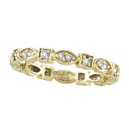 Picture of 14K Yellow Gold .36ct Diamond Stackable Eternity Band
