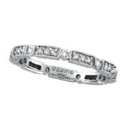 Picture of 14K White Gold .50ct Diamond Stackable Eternity Band