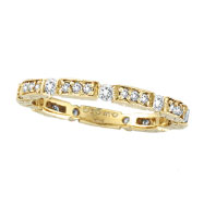 Picture of 14K Yellow Gold .50ct Diamond Eternity Stack Band
