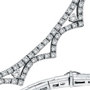 Picture of 14K White Gold Diamond Pointy Necklace