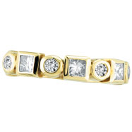 Picture of 14K Yellow Gold .69ct Diamond Fashion Bezel Set Ring