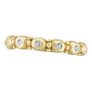Picture of 14K Yellow Gold .05ct Diamond Bubble Ring