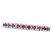 Picture of 14K White Gold Pink Sapphire Stackable Ring