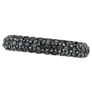 Picture of 14K White Gold Black 1.5ct Diamond Eternity Band