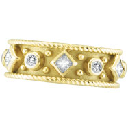 Picture of 18K Yellow Gold Byzantine .41ct Diamond Band