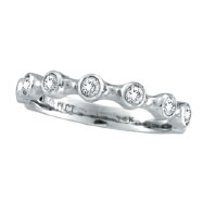 Picture of 14K White Gold Bezel .41ct Diamond Band Ring