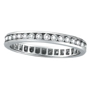 Picture of 14K White Gold Channel Set 1.00ct Diamond Eternity Band Ring