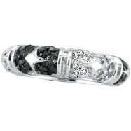 Picture of 14K White Gold 1.00ct Black Diamond Mirrored Eternity Band