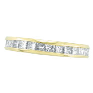 Picture of 14K Yellow Gold Princess Cut 1.56ct Diamond Eternity Band