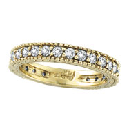 Picture of 14K Yellow Gold Thin 1.0ct Diamond Eternity Band Ring