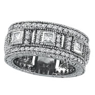 Picture of 14K White Gold 1.68ct Diamond Multi-Dimensional Eternity Ring Band