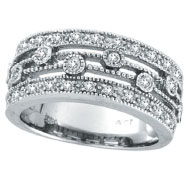 Picture of 14K White Gold 3-Tier .53ct Diamond Ring Band