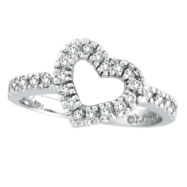 Picture of 14K White Gold .40ct Diamond Heart-Shaped Ring