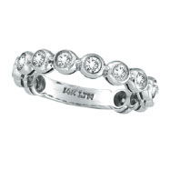 Picture of 14K White Gold .59ct Diamond Bezel Ring Band