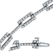 14K White Gold 2.54ct Diamond Long Link Bracelet