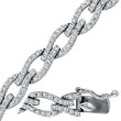 14K White Gold Diamond Twisted Link Bracelet
