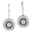 14K White Gold Bezel Set .50ct Diamond Earrings