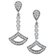 14K White Gold .52ct Diamond Chandelier Drop Earrings
