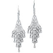 14K White Gold 2.27ct Diamond Chandelier Earrings