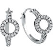 14K White Gold .75ct Diamond Circle Hoop Earrings