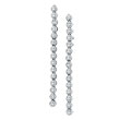 14K White Gold 1.11ct 30-Diamond Drop Bezel Set Earrings