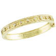 18K Yellow Gold Antique Style Diamond Bangle Bracelet