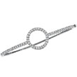 14K White Gold Diamond Circle Bangle