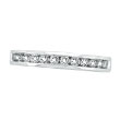 14K White Gold Diamond Channel Set Stack Ring