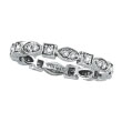 14K White Gold .36ct Diamond Stackable Eternity Band