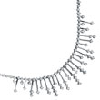 14K White Gold Diamond Drops Necklace