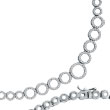 14K White Gold Diamond Circle Link Necklace