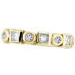 14K Yellow Gold .69ct Diamond Fashion Bezel Set Ring