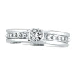 14K White Gold .13ct Diamond Solitaire Designed Ring