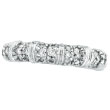 14K White Gold .43ct Diamond Floral Deisgn Ring Band