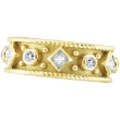 18K Yellow Gold Byzantine .41ct Diamond Band