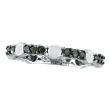 14K White Gold .51ct Black Diamond Eternity Stackable Guard Ring
