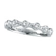 14K White Gold Bezel .41ct Diamond Band Ring