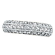 14K White Gold .84ct Diamond Fashion Railroad Track Ring