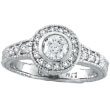 14K White Gold .80ct Diamond Bezel Engagement Ring