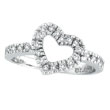 14K White Gold .40ct Diamond Heart-Shaped Ring