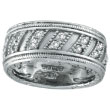 14K White Gold Rustic-Style .53ct Diamond Eternity Band Ring