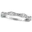14K White Gold .38ct Diamond Guard Stackable Band Ring