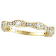 14K Yellow Gold .38ct Diamond Guard Stackable Band Ring