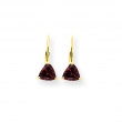 14k 6mm Rhodalite Garnet leverback earring