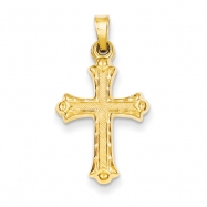 Picture of 14k Hollow Fleur de lis Cross Pendant