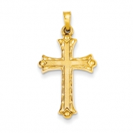 Picture of 14k Hollow Fleur de lis Cross Pendant