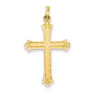 Picture of 14k Hollow Fleur de lis Cross Pendant