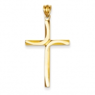 Picture of 14k Polished & Satin Cross Pendant